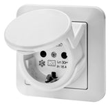 GEWISS Fi-Steckdose 1f ver-ws glz UP GW95524 m.BS IP44