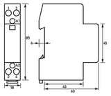DOEPKE Installationsschütz 20A 230V/AC HS 1-230AC/20-20 440V/AC 2S 1500W/AGL