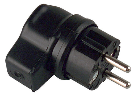 BACHMANN Winkelstecker Gummi IP44 rechtw 919.178 sw Schraubkl f.Schutzk.Stift