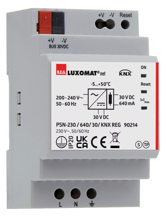 BEG Spannungsversorgung KNX REG 4TE PSN-230 / 640 / 30 / KNX REG 1300mA