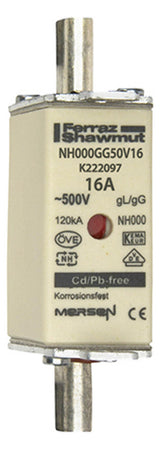 MERSEN NH-Sicherungseinsatz 16A NH000 gG NH000GG50V16 500VAC Kombik