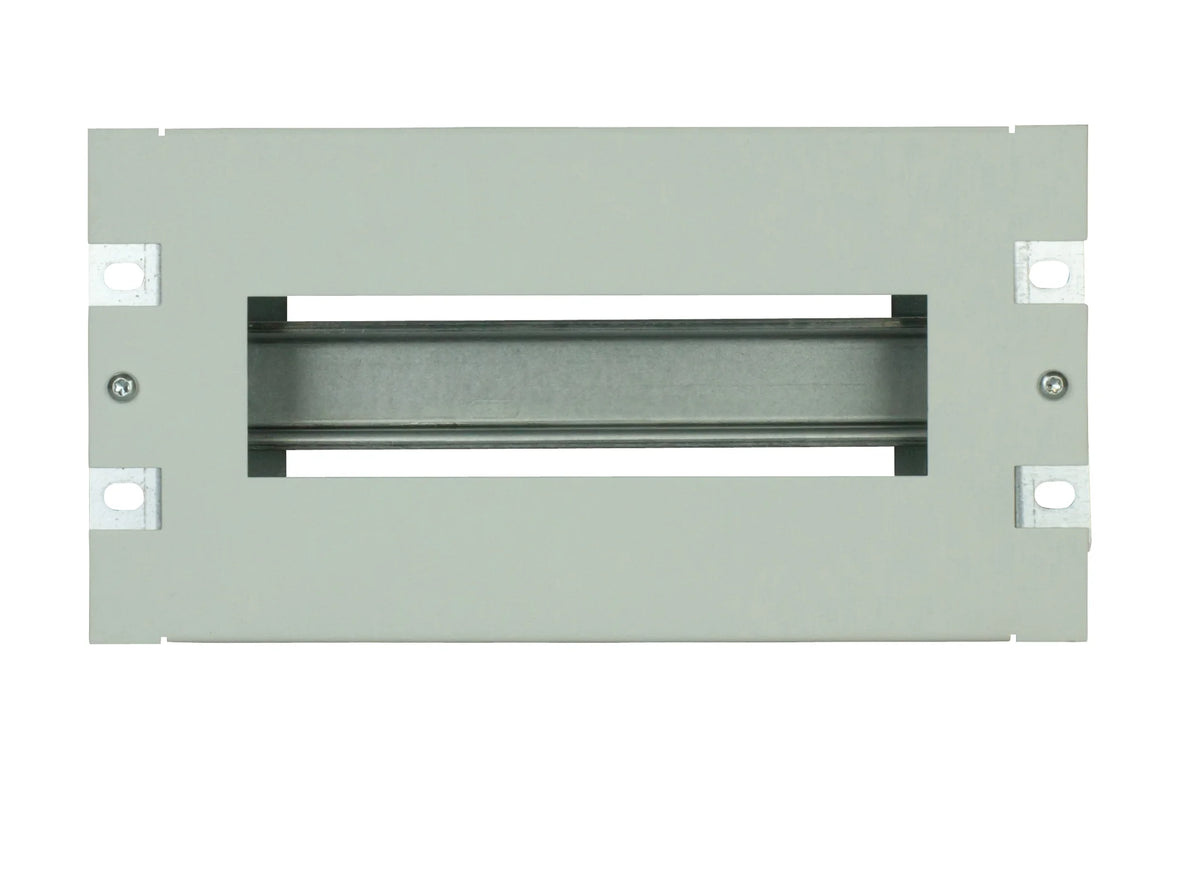 10" Baugruppenträger mit Hutschiene, 3HE, RAL7035