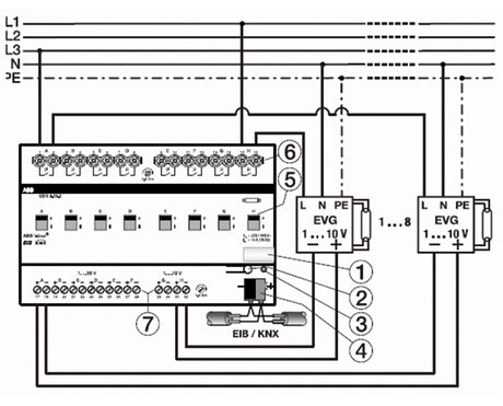 Dimmaktor KNX                                     REG 6TE 4Ausg uni