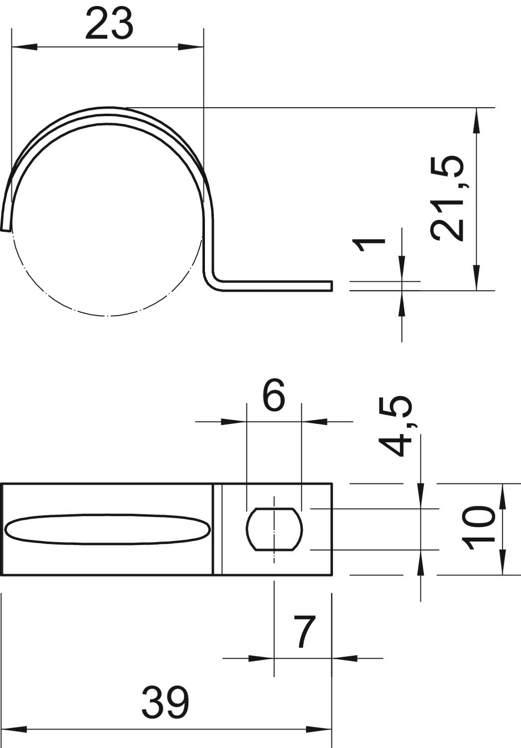 BETTERMANN Befestigungsschelle 1f 23mm 604 23 G einlappig ST hfr