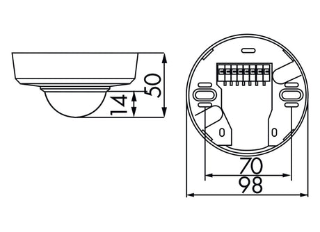 Präsenzmelder AP 360°                             110-240V rws glz IP20