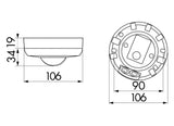 Bewegungsmelder AP 360°                           110-240V rws glz IP44