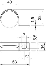 BETTERMANN Befestigungsschelle 1f 40mm 604 40 G einlappig ST hfr