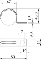 BETTERMANN Befestigungsschelle 1f 47mm 604 47 G einlappig ST hfr