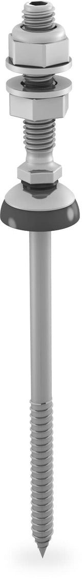 K2 Solarbefestiger mit Faserzement Dichtung für Holz Unterkonstruktion, 200 mm