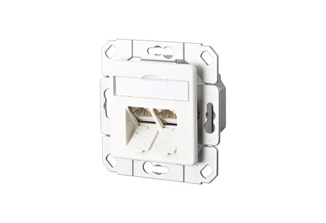 METZ CONNECT Anschlussdose Cat6 2xRJ45 1307381102-I rws Kanaleinb schräg LSA