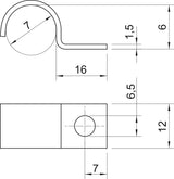 BETTERMANN Befestigungsschelle 1f 7mm 1015 7 G einlappig ST hfr