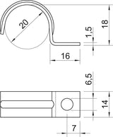 BETTERMANN Befestigungsschelle 1f 20mm 1015 20 G einlappig ST hfr