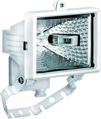 ESYLUX Anbaustrahler 150W HV ws R7s ws HAST 150 weiß mt RF:hglz Alu IP44