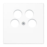 JUNG Zentralplatte Sat/TV/Radio 4f aws LS 990-4 SAT2 WW Schraubbef