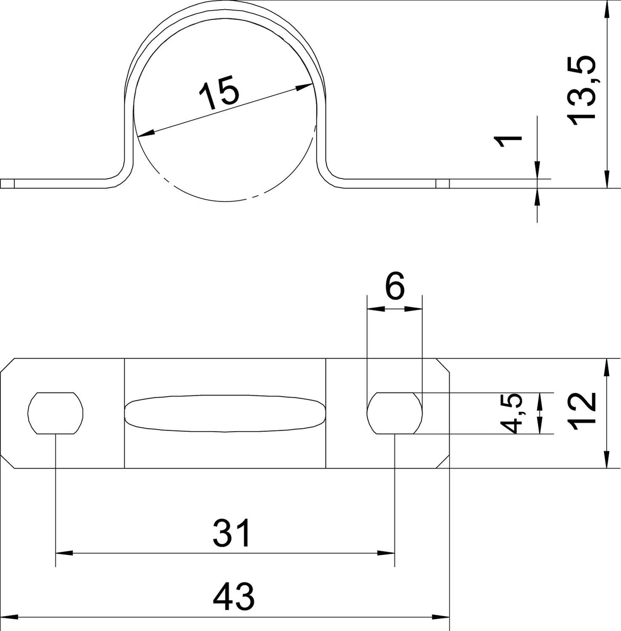 BETTERMANN Befestigungsschelle 1f 15mm 605 15 G zweilappig ST hfr