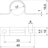 BETTERMANN Befestigungsschelle 1f 17mm 605 17 G zweilappig ST hfr