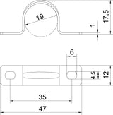 BETTERMANN Befestigungsschelle 1f 19mm 605 19 G zweilappig ST hfr
