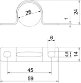 BETTERMANN Befestigungsschelle 1f 26mm 605 26 G zweilappig ST hfr