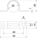 BETTERMANN Befestigungsschelle 1f 30mm 605 30 G zweilappig ST hfr