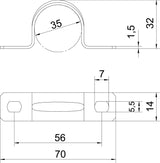 BETTERMANN Befestigungsschelle 1f 35mm 605 35 G zweilappig ST hfr