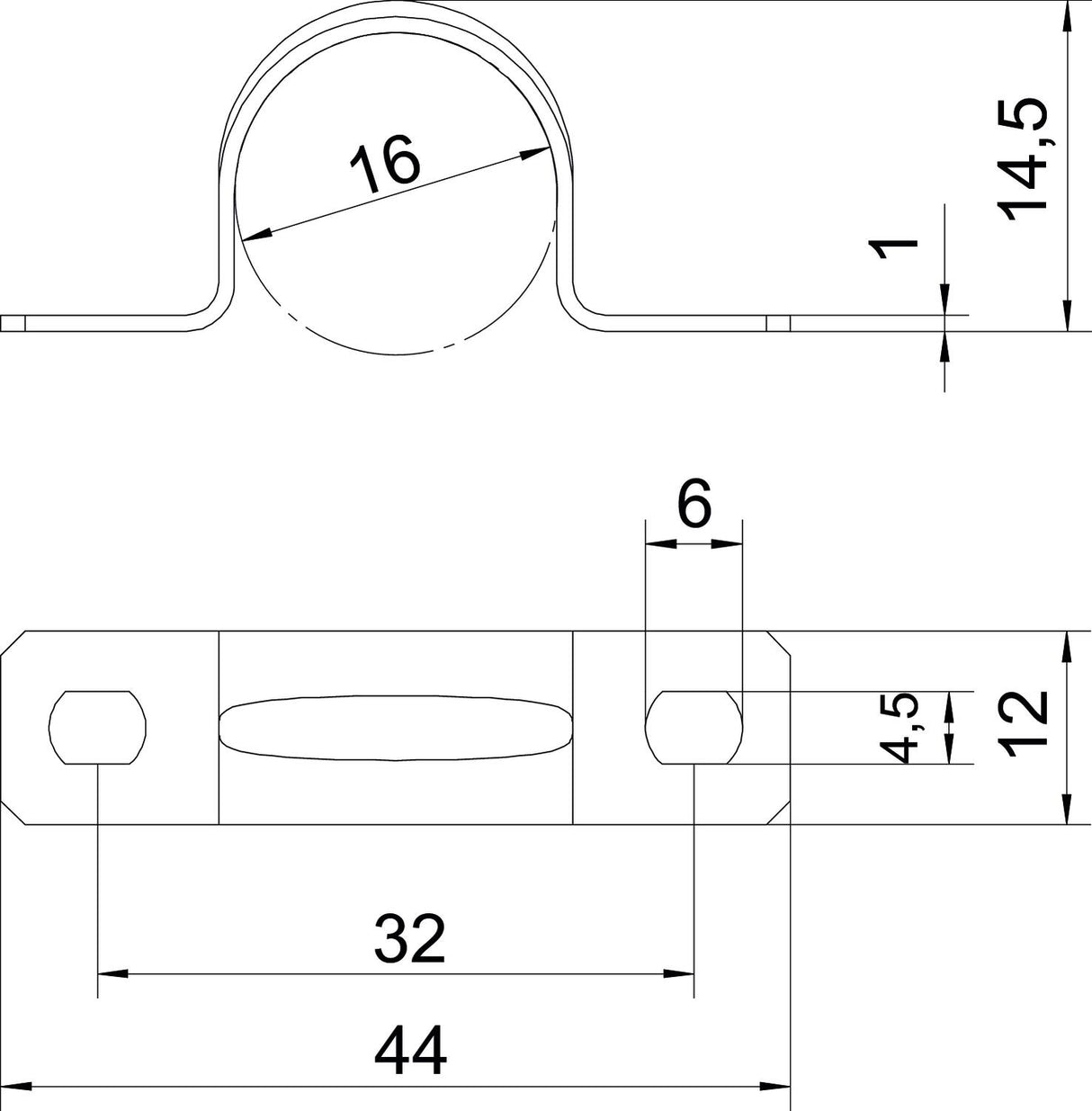 BETTERMANN Befestigungsschelle 1f 16mm 605 16 A4 zweilappig VA hfr