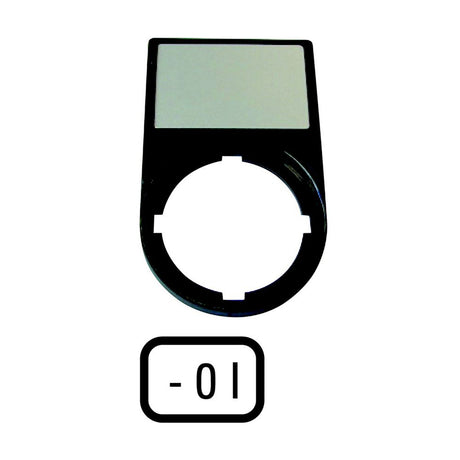 Bezeichnungsschild sw                             rechteck deutsch 30x50mm