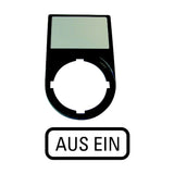 Bezeichnungsschild sw                             rnd AUS-EIN deutsch