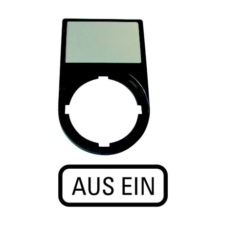Bezeichnungsschild sw                             rnd AUS-EIN deutsch