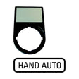 Bezeichnungsschild sw                             rnd HAND AUTO deutsch