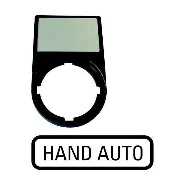 Bezeichnungsschild sw                             rnd HAND AUTO deutsch