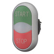 Drucktaster Front 2f                              rt/gn bel.b Ø22,5mm rnd