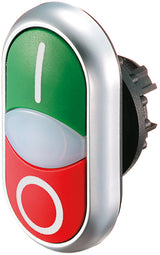 Drucktaster Front 2f                              sw/ws bel.b Ø22,5mm rnd