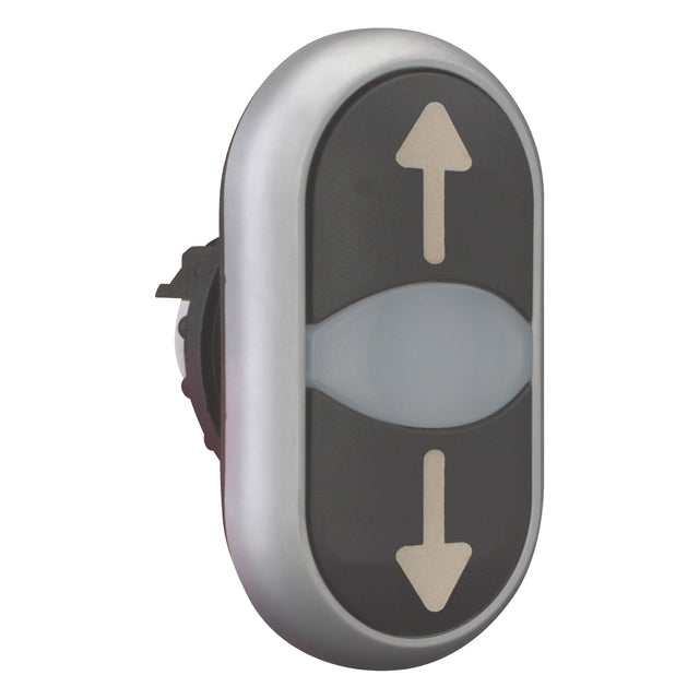 Drucktaster Front 2f                              sw bel.b Ø22,5mm rnd