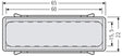 Montageelement-Tür 1f UP                          Kst 65x22x0,5mm