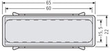 Montageelement-Tür 1f UP                          Kst 65x22x0,5mm