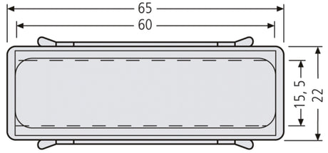 Montageelement-Tür 1f UP                          Kst 65x22x0,5mm