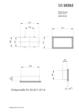 Gehäuse 2f UP                                     gr Kst 100x200x50mm