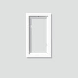 Rahmen-Türstation 2f UP                           ws Alu 231x131x15mm