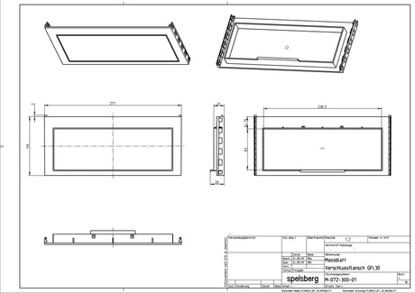 Einführungsflansch Kst                            320x119mm blind unbeh
