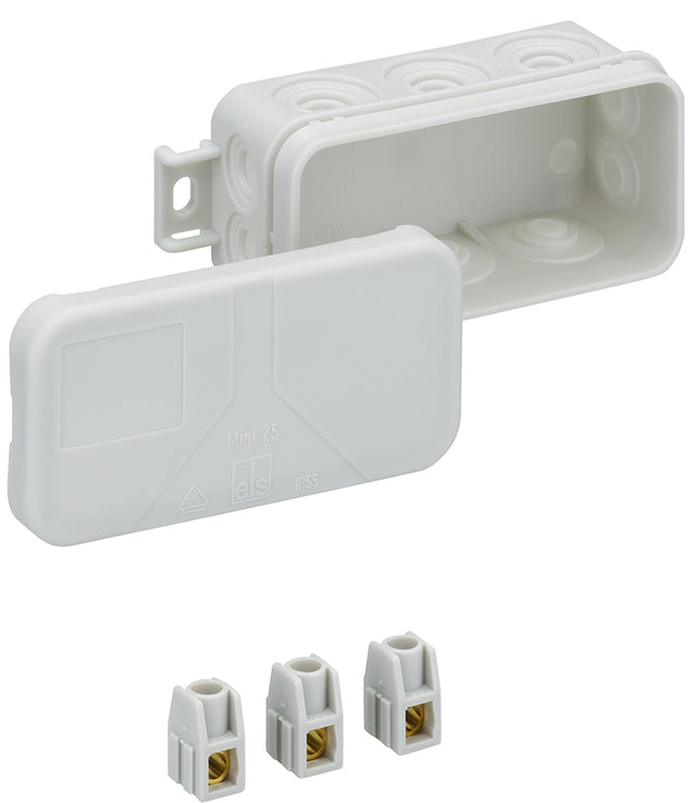 Abzweigdose IP55 2,5qmm                           89x43x37mm gr Kst