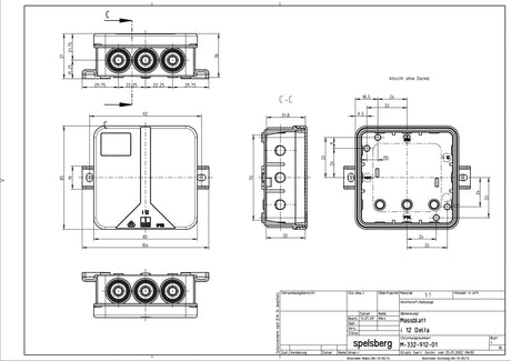 Abzweigdose IP55 2,5qmm                           85x85x37mm rt Kst
