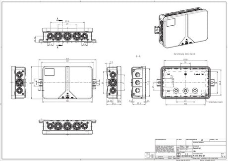 Abzweigdose IP55 2,5qmm                           85x130x37mm gr Kst