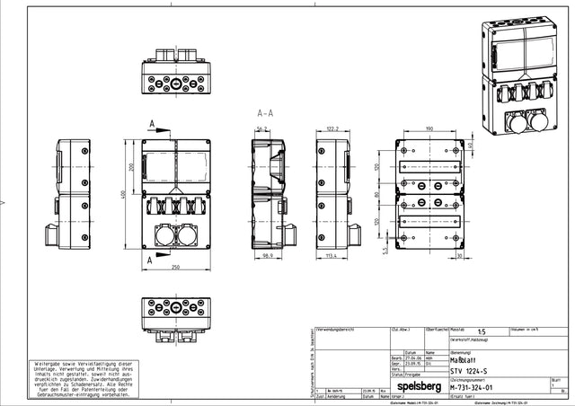 CEE-Kombi Kst gr IP44                             1x16A5p400V 1x32A5p400V