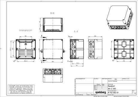 Zählergehäuse Aufb IP65                           Kst 300x210x300mm