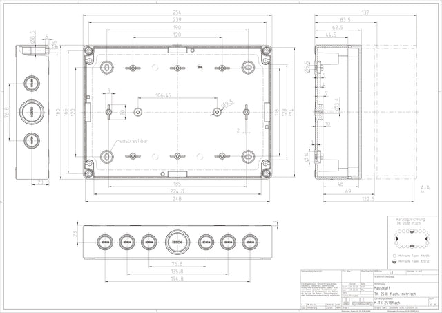 Leergehäuse Kst IP66                              B180xH254xT63mm ET49mm