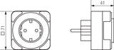 Steckdosenschaltuhr IP20                          Tage-/Wochen analog 230V