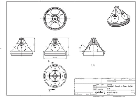 Kuppel UP-Dose                                    43mm