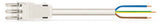 WAGO Systemverbindung 3p H05VV-F 1,5qmm Serie 771 771-9993/106-302 L3000mm ws