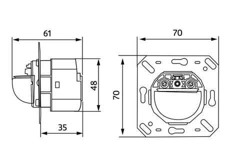 Bewegungsmelder UP 0-180°                         110-240V glz IP20 2300W
