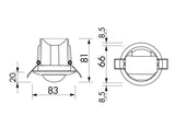 Bewegungsmelder EB 360°                           110-240V rws glz IP23